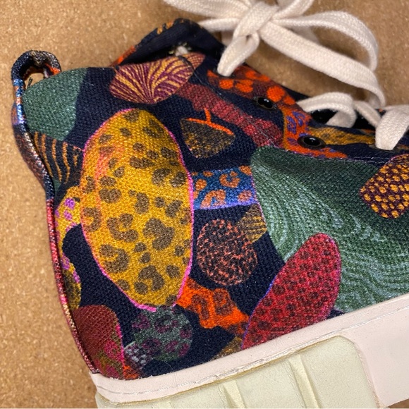 FARM Rio Leopard Mushroom Flatform High Top Sneaker Size 7 - Picture 14 of 16